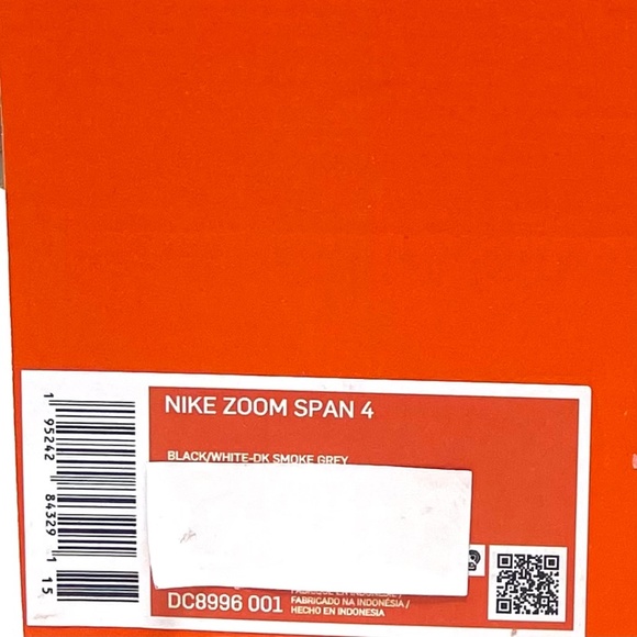 💖MEGA SALE💖NIKE  ZOOM SPAN 4 Black DC8996 001 Canvas Men's Sneakers - Picture 8 of 9